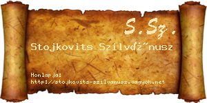 Stojkovits Szilvánusz névjegykártya